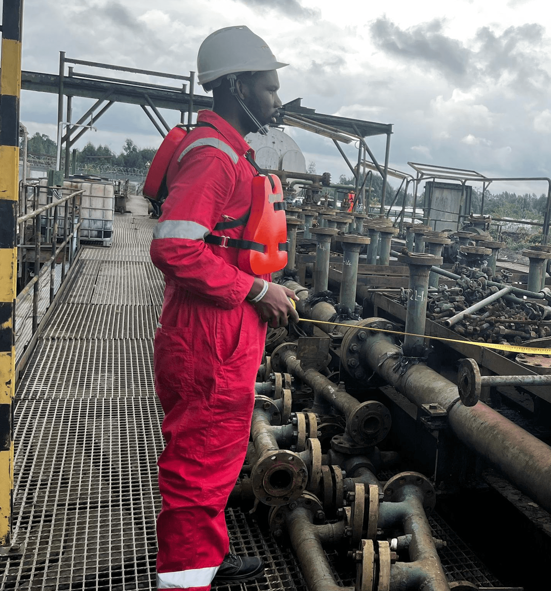 Waal Energy team member in an industrial facility